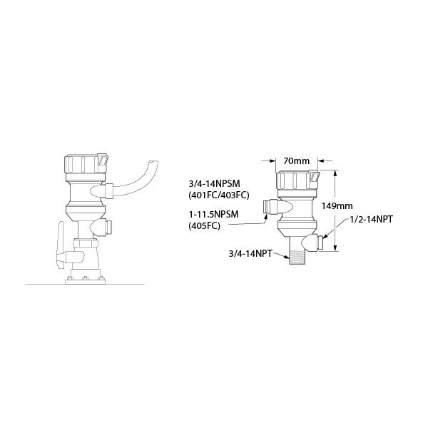 Rule FC Serie För Fisksumpar Rak (Kulventil)